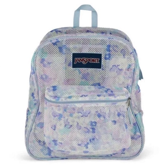 JanSport Mystic Floral Mesh Unisex School Backpack - Picture 1 of 7